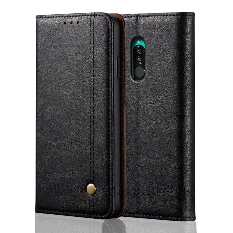 Flip Cover Xiaomi Redmi 8 Effet Cuir Coutures