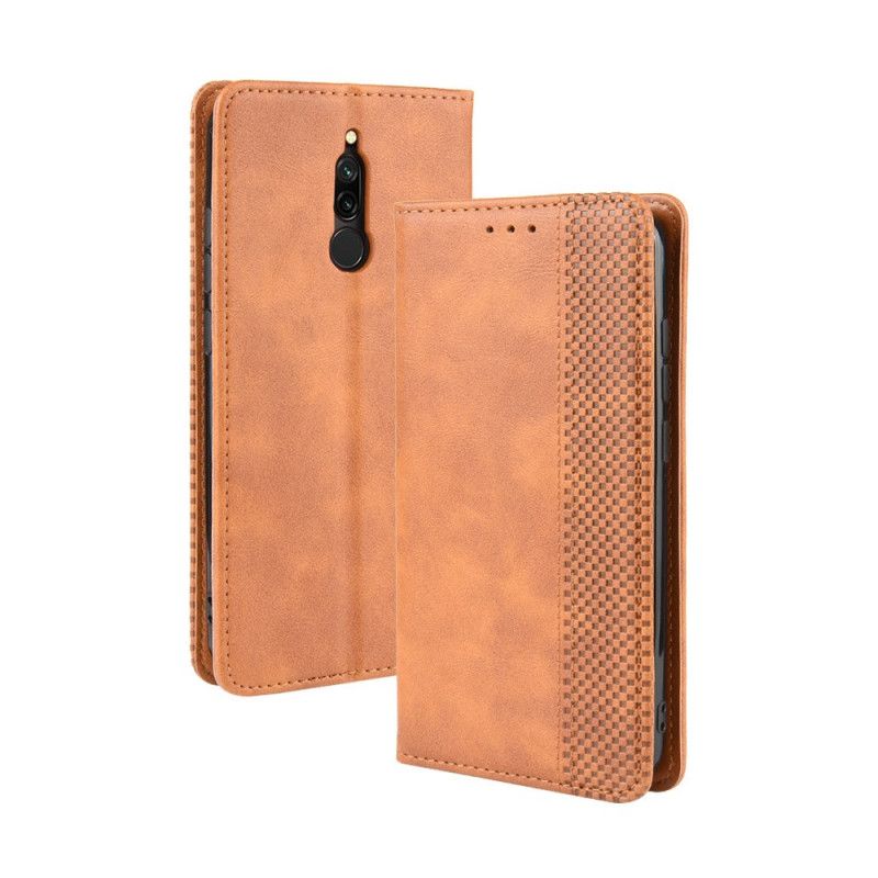 Flip Cover Xiaomi Redmi 8 Effet Cuir Vintage Stylisé