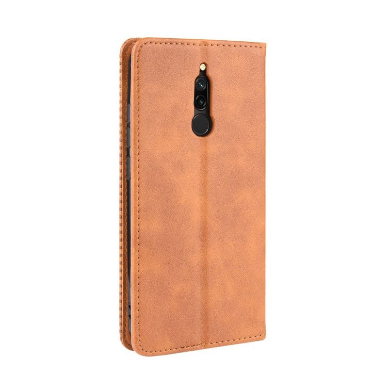 Flip Cover Xiaomi Redmi 8 Effet Cuir Vintage Stylisé