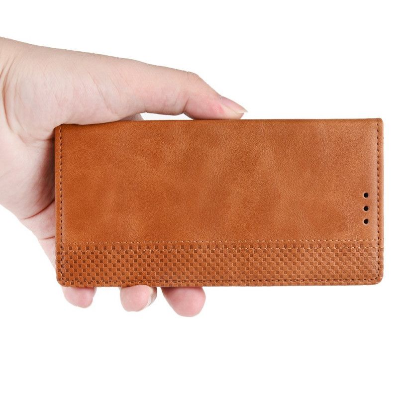 Flip Cover Xiaomi Redmi 9 Effet Cuir Vintage Stylisé