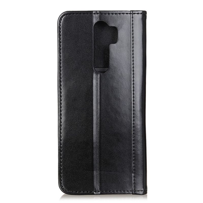 Flip Cover Xiaomi Redmi 9 Version 2 Cuir Litchi Fendu