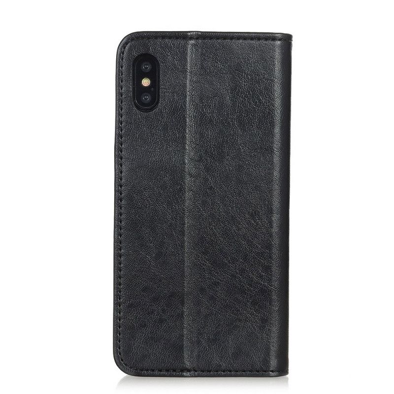 Flip Cover Xiaomi Redmi 9a Cuir Fendu Texturé