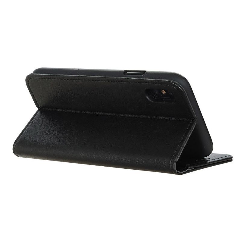 Flip Cover Xiaomi Redmi 9a Cuir Fendu Texturé