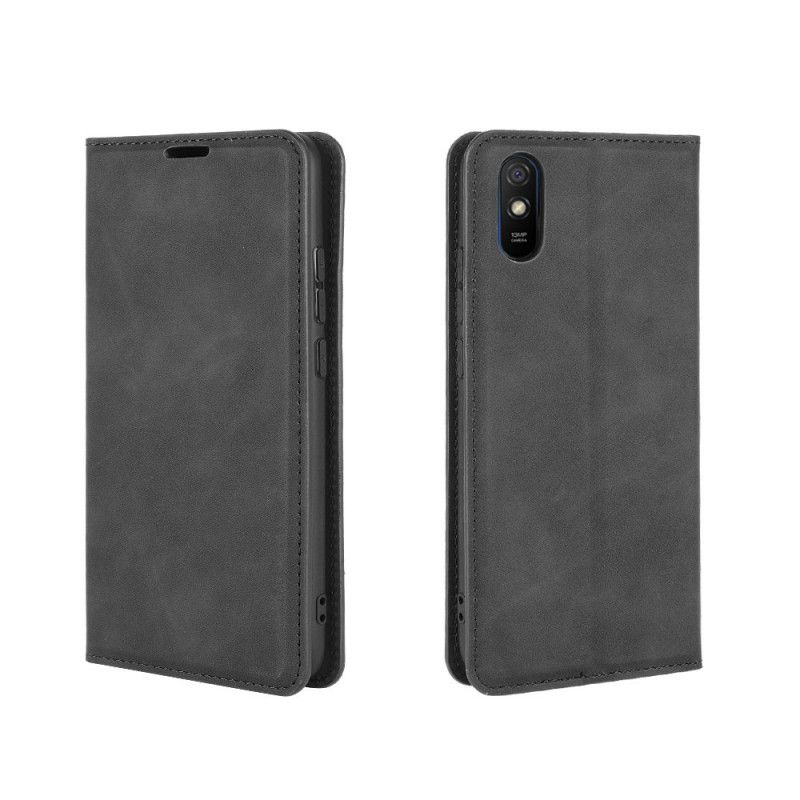 Flip Cover Xiaomi Redmi 9a Effet Cuir Douceur