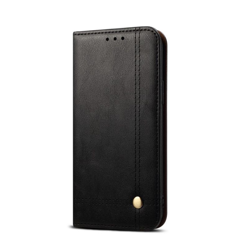 Flip Cover Xiaomi Redmi 9c Effet Cuir Coutures