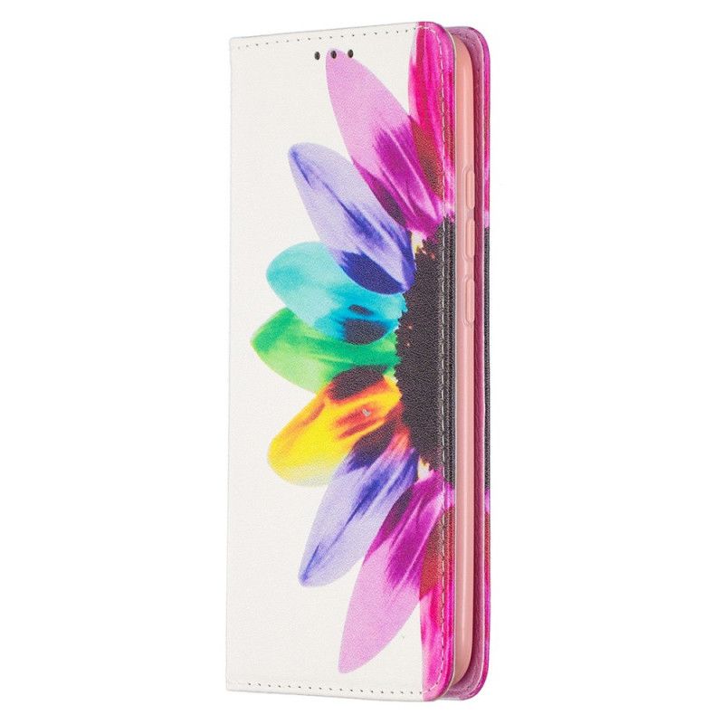 Flip Cover Xiaomi Redmi 9c Fleur Aquarelle