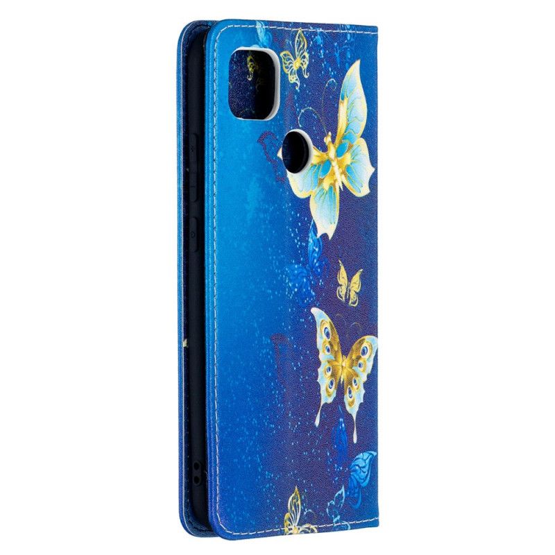 Flip Cover Xiaomi Redmi 9c Papillons Colorés