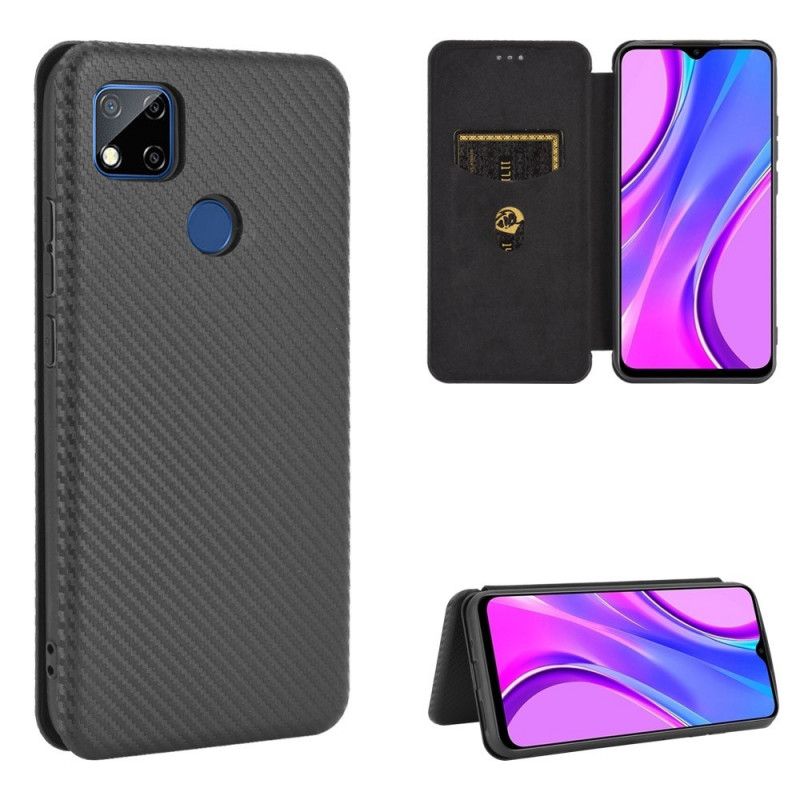 Flip Cover Xiaomi Redmi 9c Silicone Carbone Coloré