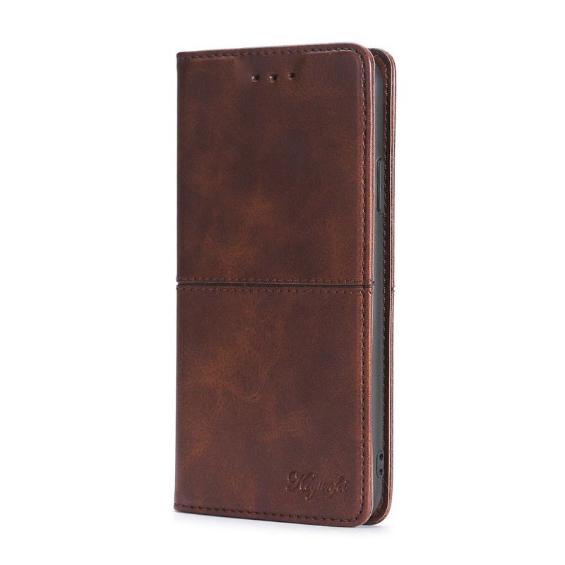 Flip Cover Xiaomi Redmi 9c Style Cuir Couture