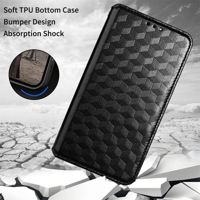 Flip Cover Xiaomi Redmi A1 Effet Cuir Cubes 3D