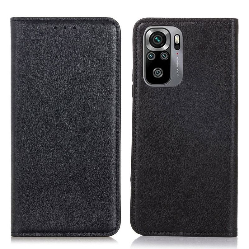 Flip Cover Xiaomi Redmi Note 10 / Note 10s Cuir Fendu Litchi