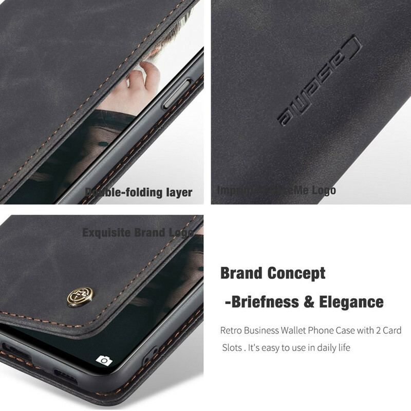 Flip Cover Xiaomi Redmi Note 10/10S/Poco M5s Effet Cuir CASEME