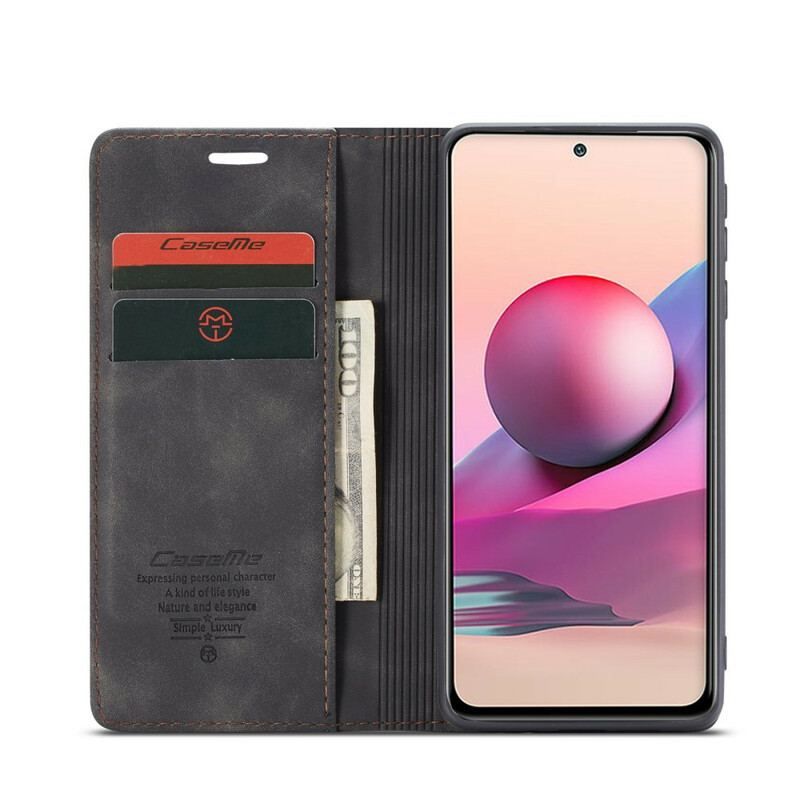 Flip Cover Xiaomi Redmi Note 10/10S/Poco M5s Effet Cuir CASEME