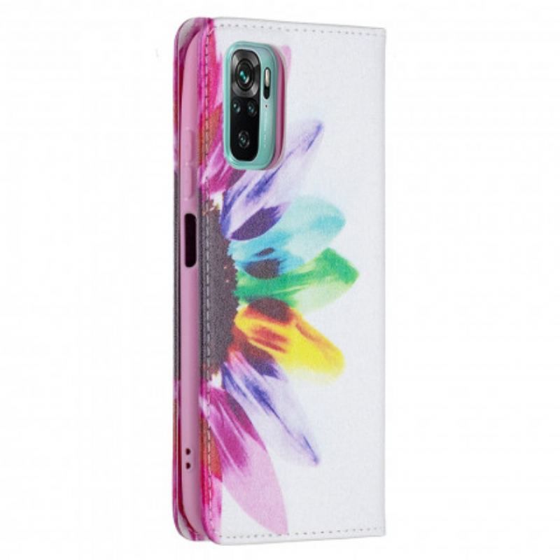 Flip Cover Xiaomi Redmi Note 10/10S/Poco M5s Fleur Aquarelle