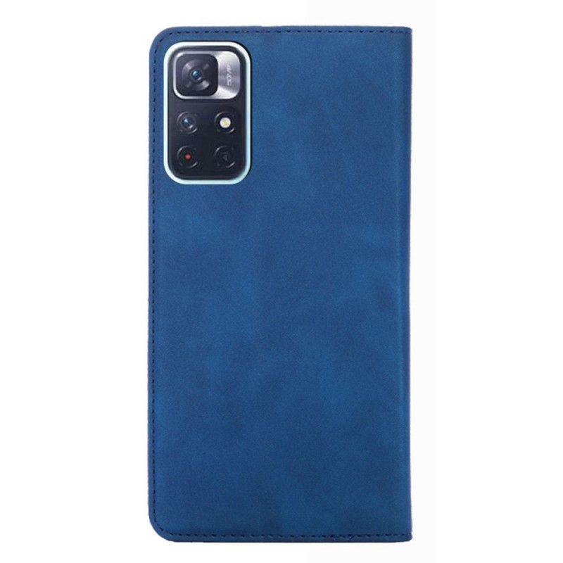 Flip Cover Xiaomi Redmi Note 11 / Poco M4 Pro 5G Effet Cuir Skin-touch