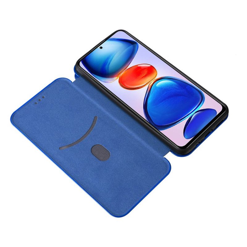 Flip Cover Xiaomi Redmi Note 11 / Poco M4 Pro 5G Fibre Carbone