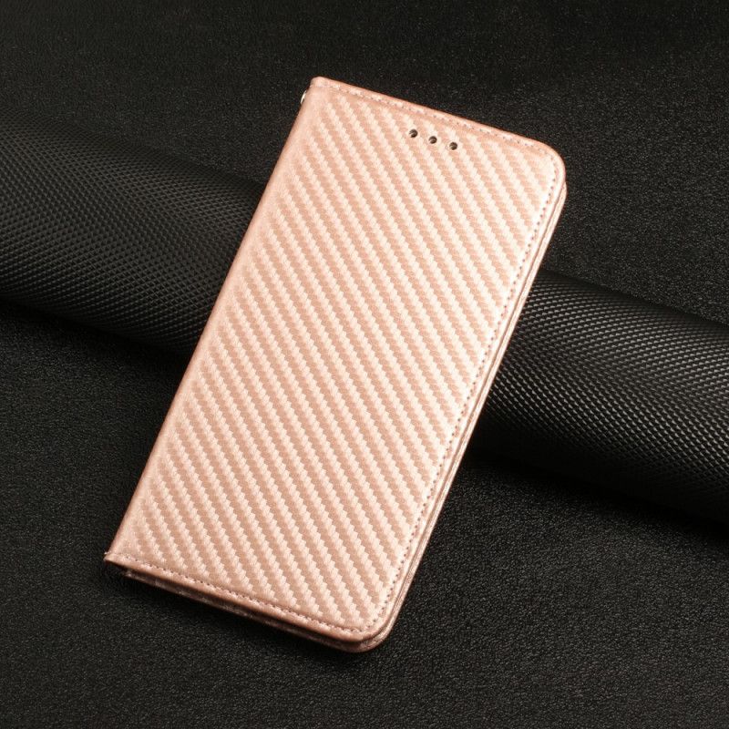 Flip Cover Xiaomi Redmi Note 11 / Poco M4 Pro 5G Fibre Carbone À Lanière