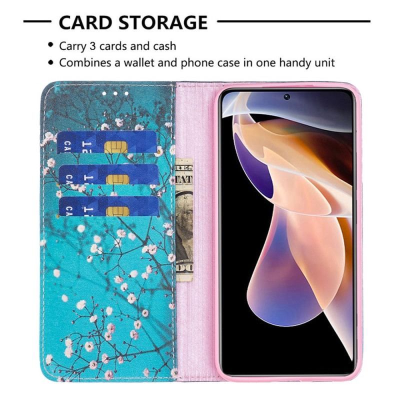 Flip Cover Xiaomi Redmi Note 11 Pro Plus 5G Branches Fleuries