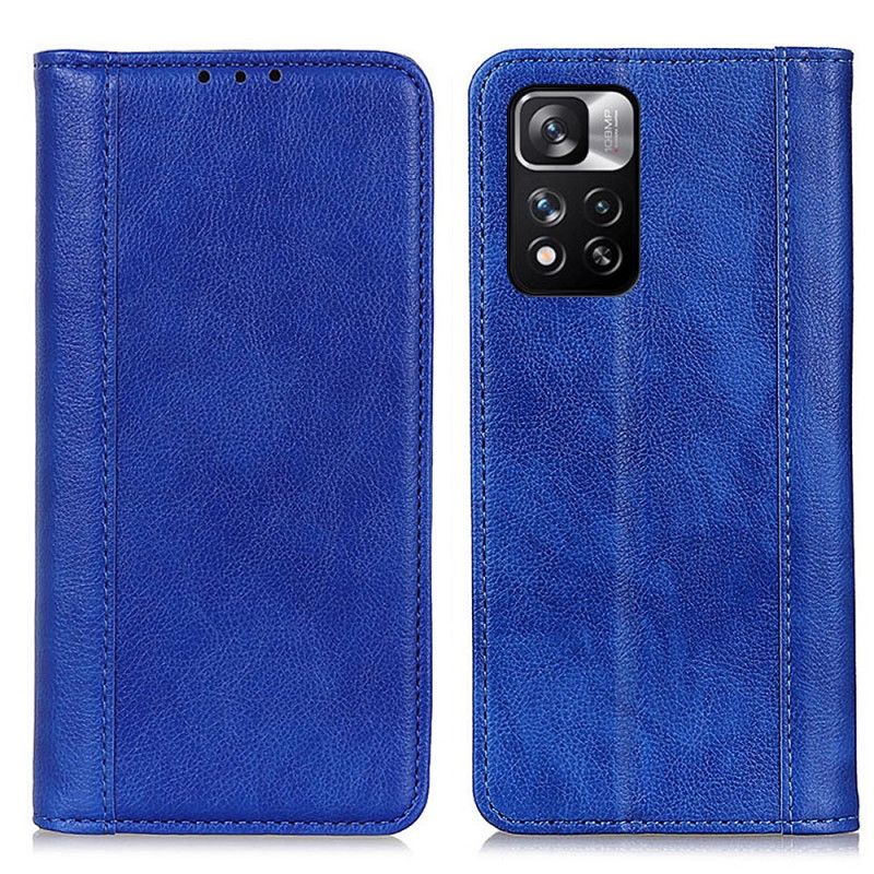 Flip Cover Xiaomi Redmi Note 11 Pro / Note 11 Pro Plus Cuir Litchi Fendu Élégance