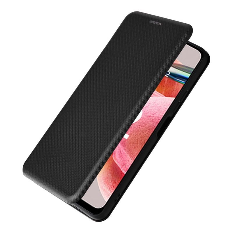 Flip Cover Xiaomi Redmi Note 12 4G Fibre Carbone