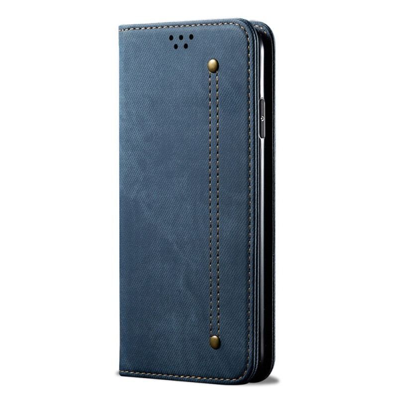 Flip Cover Xiaomi Redmi Note 12 Pro Plus Tissu Jeans