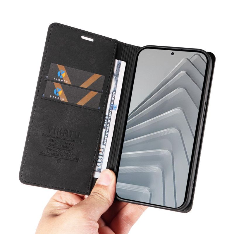 Flip Cover Xiaomi Redmi Note 14 4G Effet Daim Tanné YKATU