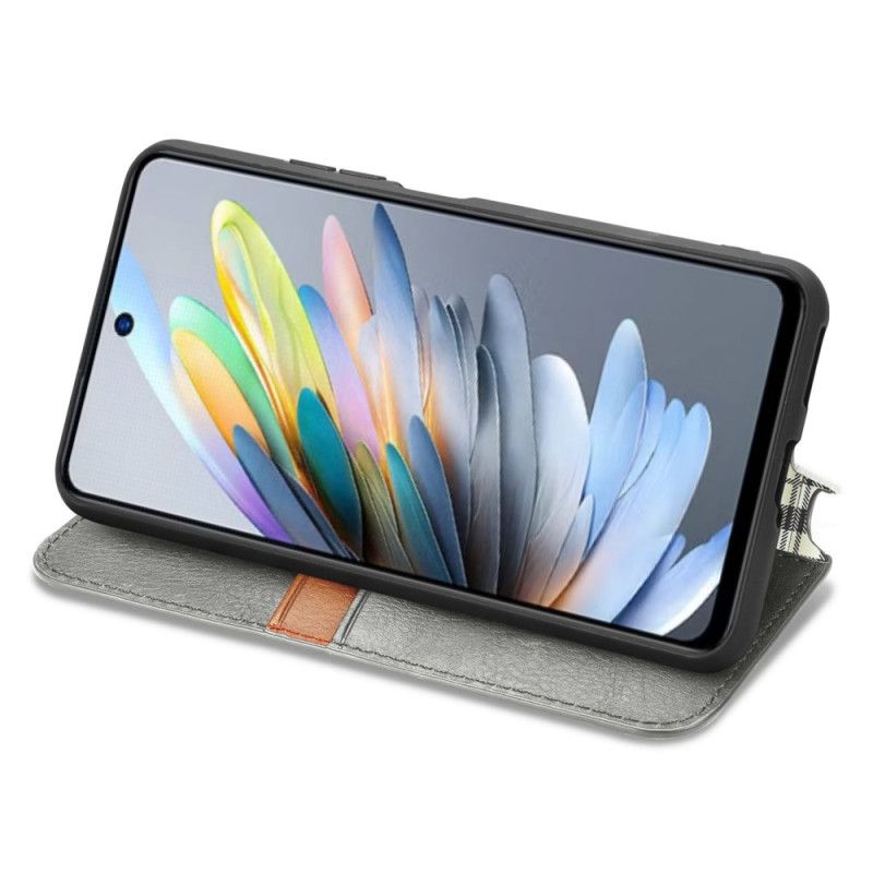 Flip Cover Xiaomi Redmi Note 14 5G Effet Cuir Vintage