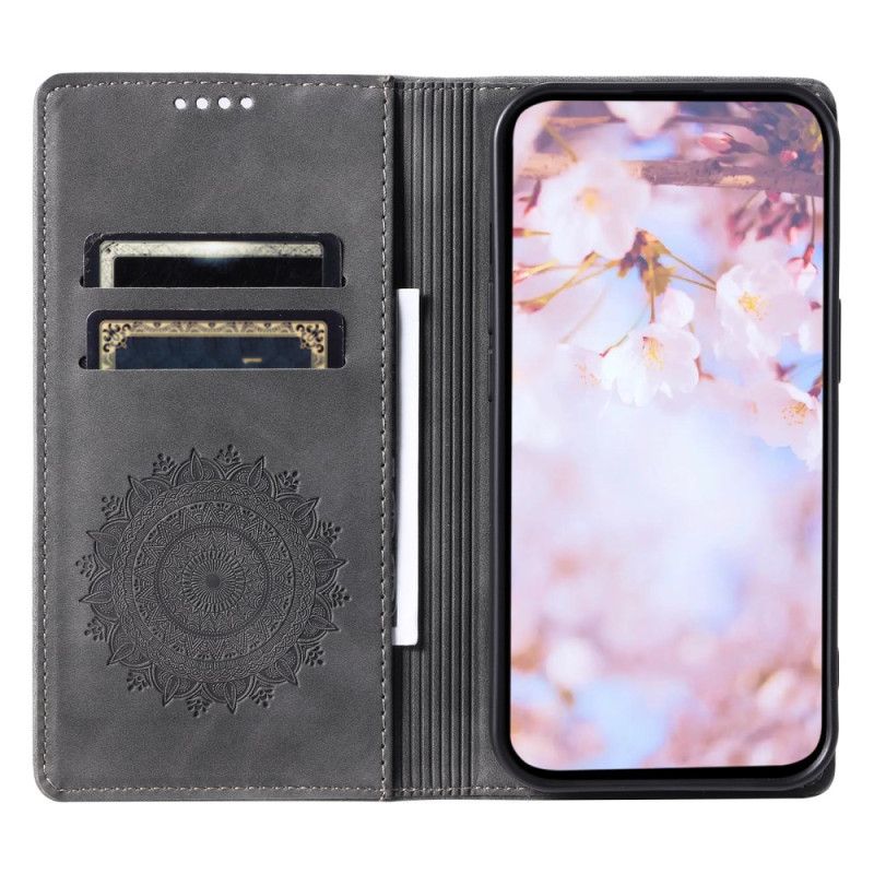 Flip Cover Xiaomi Redmi Note 14 5G Effet Daim Mandala