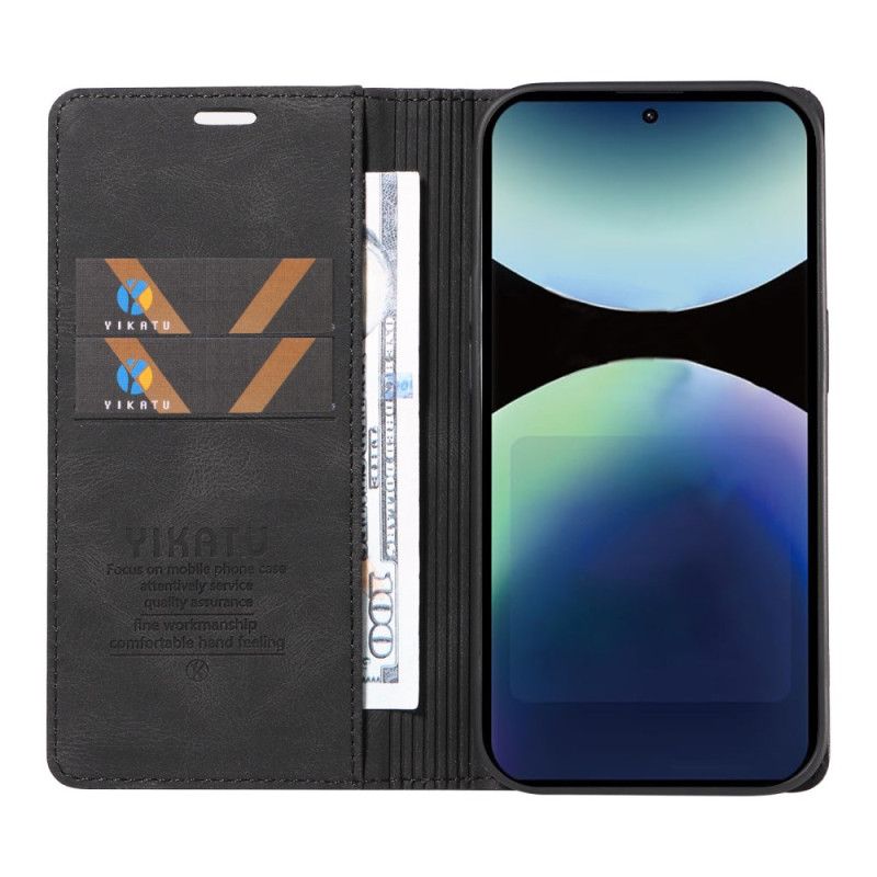 Flip Cover Xiaomi Redmi Note 14 Pro 4G Effet Daim YKATU