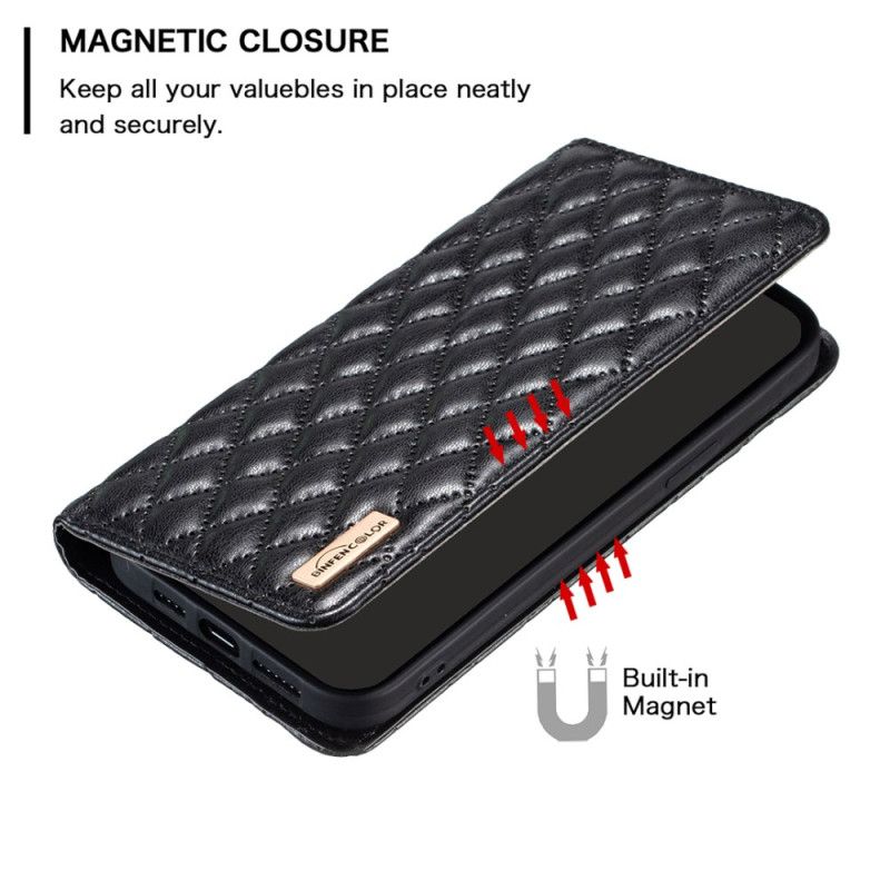 Flip Cover Xiaomi Redmi Note 14 Pro 4G Matelassée BINFEN COLOR