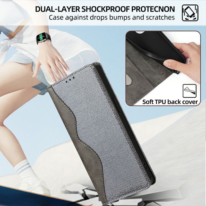 Flip Cover Xiaomi Redmi Note 14 Pro 5G / Poco X7 Protection RFID Design Ondulé