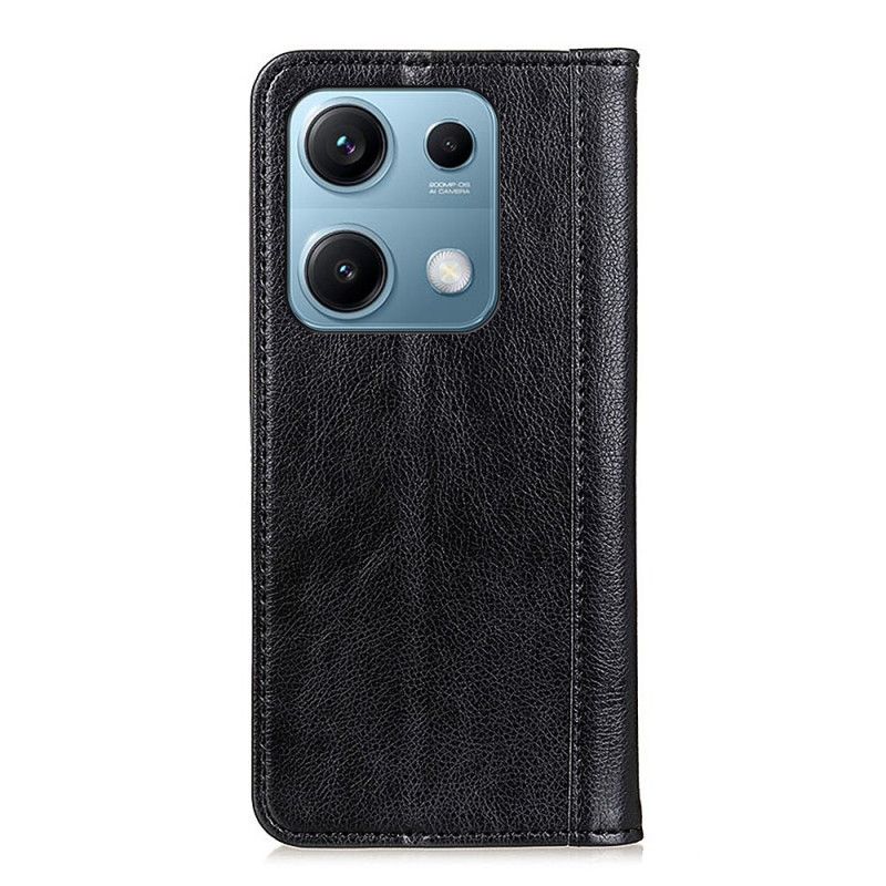 Flip Cover Xiaomi Redmi Note 14S Cuir Litchi Fendu