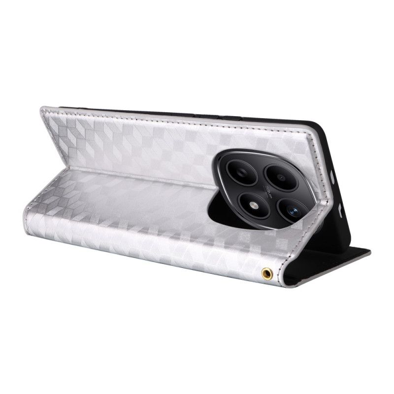 Flip Cover Xiaomi Redmi Note 15 5G / 4G / Poco M8 5G Motif Losanges Gravés