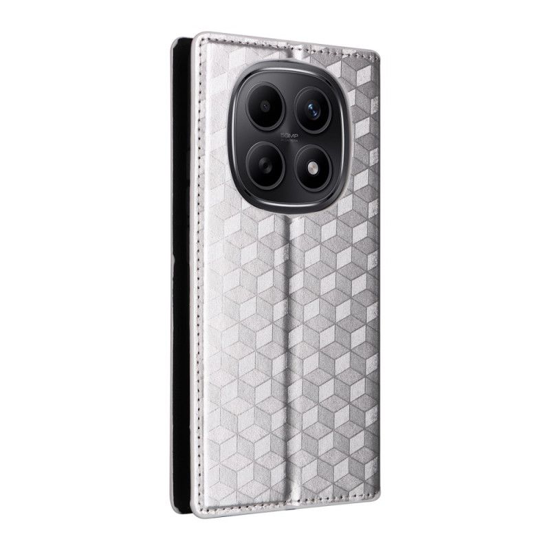 Flip Cover Xiaomi Redmi Note 15 5G / 4G / Poco M8 5G Motif Losanges Gravés