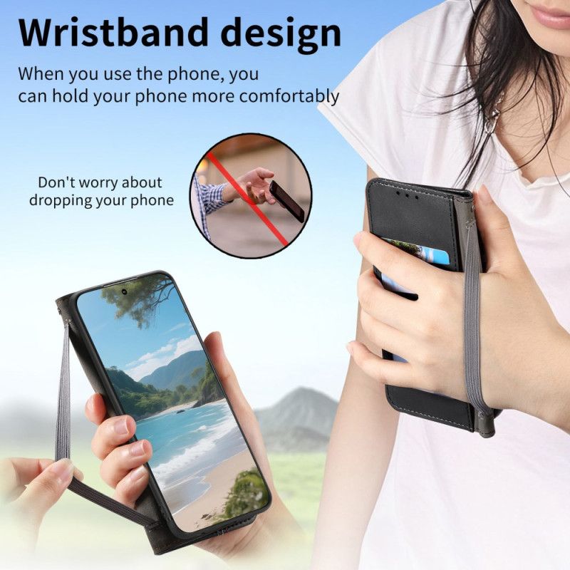 Flip Cover Xiaomi Redmi Note 15 Pro Plus 5G / Poco M8 Pro 5G Bracelet Élastique