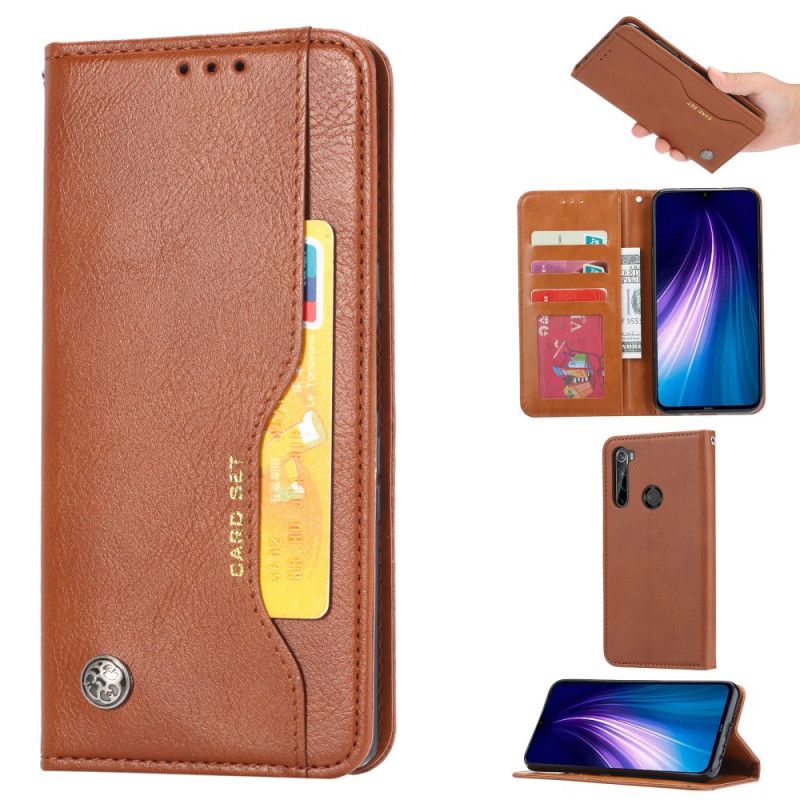 Flip Cover Xiaomi Redmi Note 8 Simili Cuir Porte-cartes