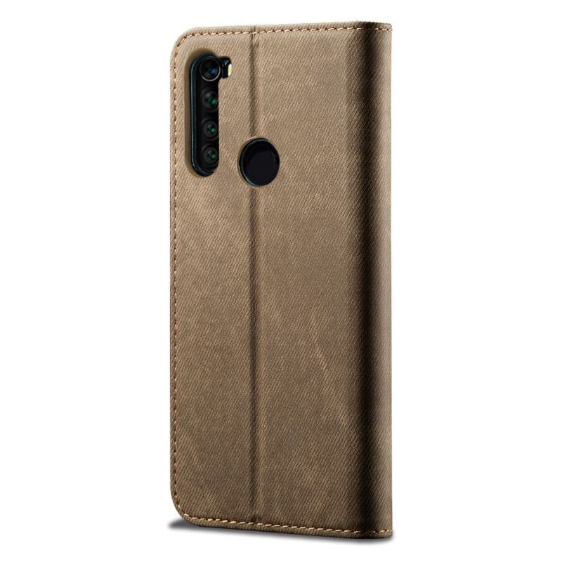 Flip Cover Xiaomi Redmi Note 8 Tissu Jeans