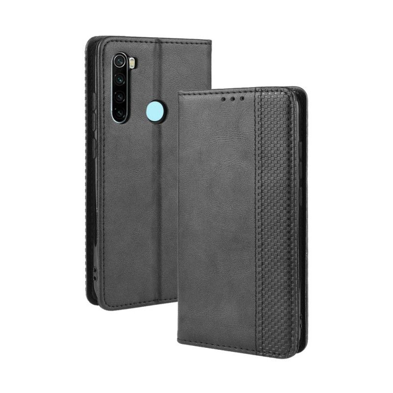 Flip Cover Xiaomi Redmi Note 8t Effet Cuir Vintage Stylisé