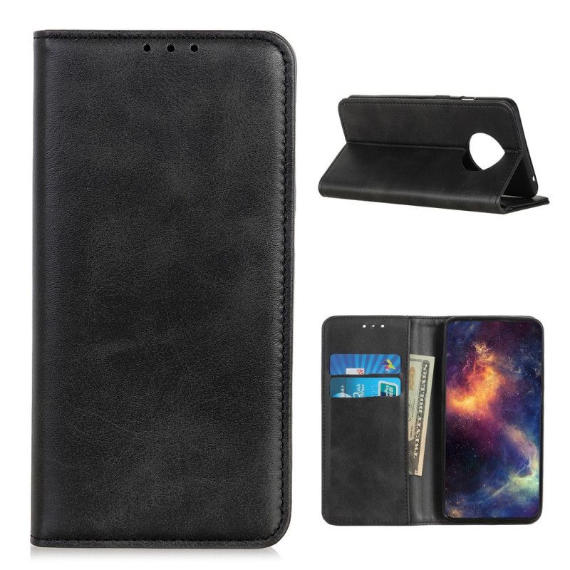 Flip Cover Xiaomi Redmi Note 9 5g / Note 9t 5g Cuir Fendu Élégance