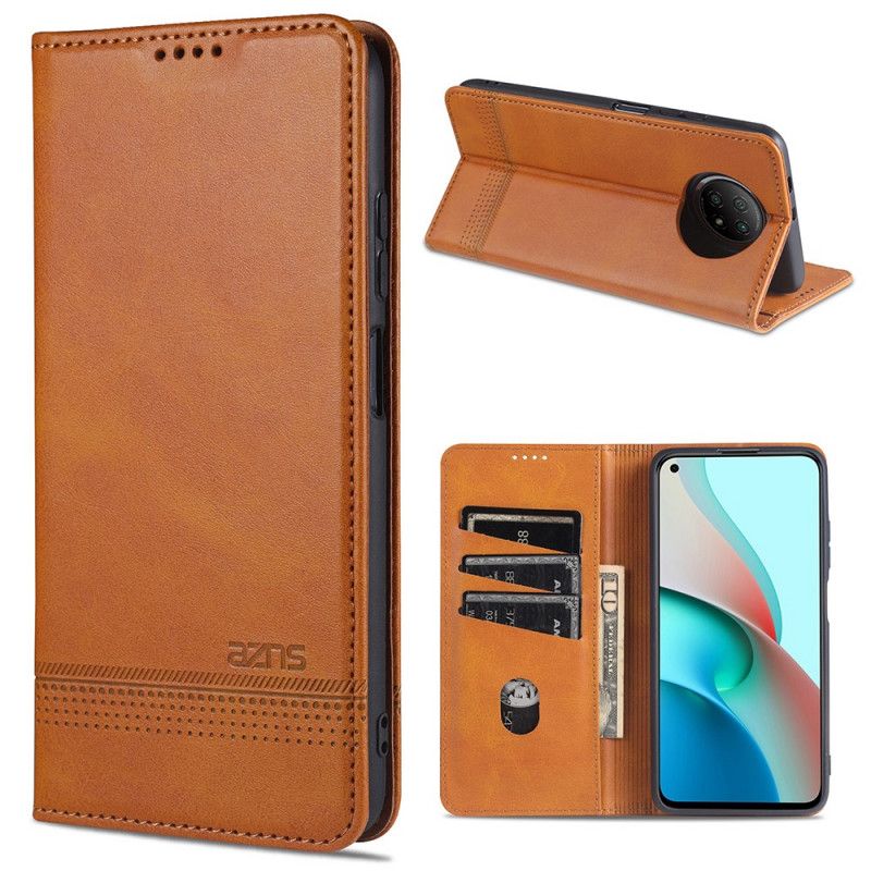 Flip Cover Xiaomi Redmi Note 9 5g / Note 9t 5g Style Cuir Azns