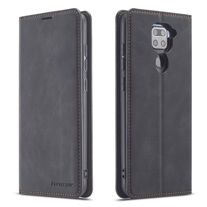 Flip Cover Xiaomi Redmi Note 9 Effet Cuir Forwenw