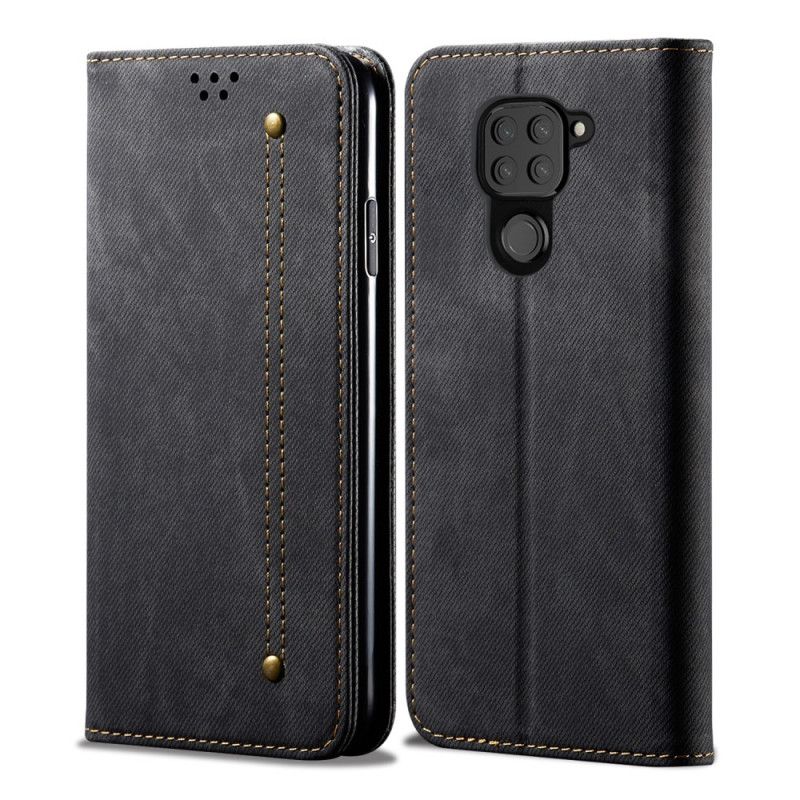 Flip Cover Xiaomi Redmi Note 9 Tissu Jeans