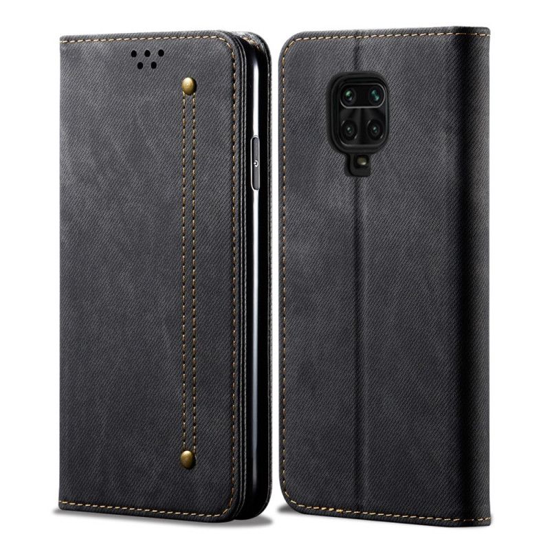 Flip Cover Xiaomi Redmi Note 9s / Redmi Note 9 Pro Tissu Jeans