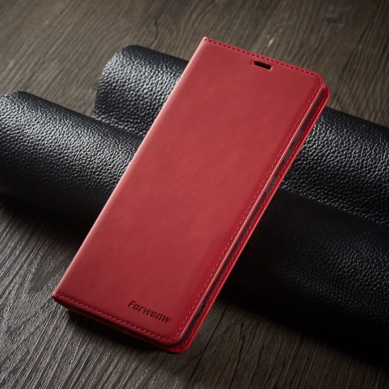 Flip Cover Xioami Redmi Note 9s / Redmi Note 9 Pro Effet Cuir Forwenw