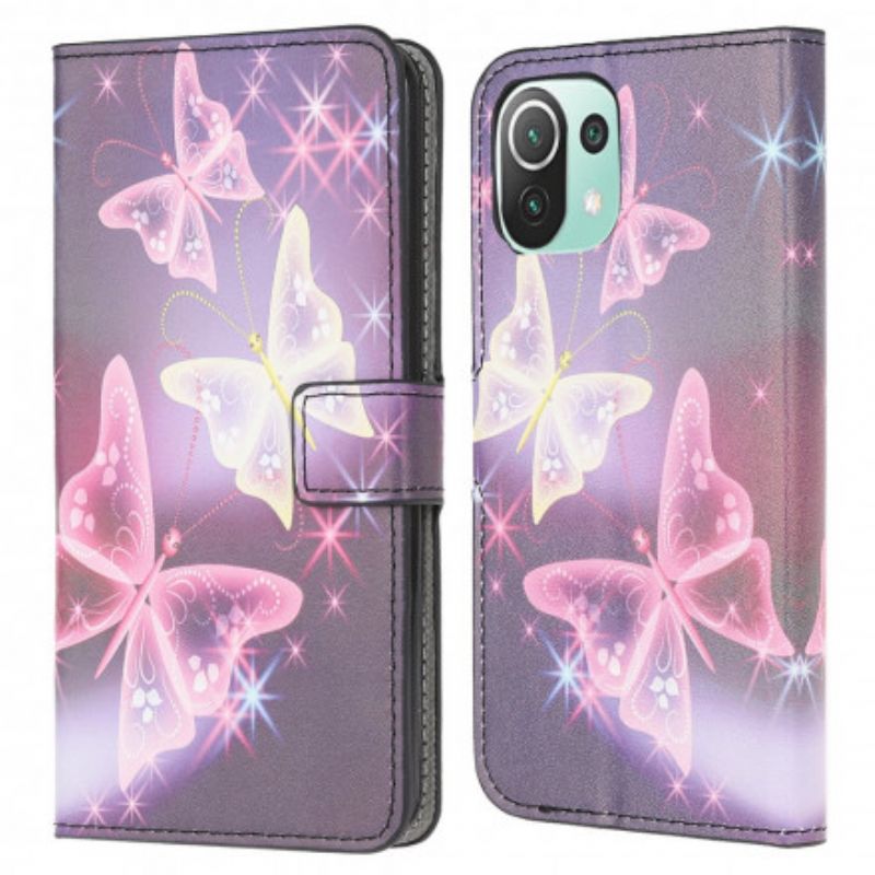 Housse Pour Xiaomi Mi 11 Lite 5G NE / 11 Lite 4G / 5G Papillons Et Fleurs