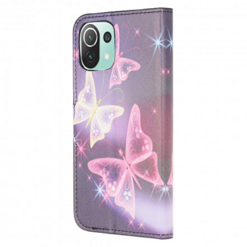 Housse Pour Xiaomi Mi 11 Lite 5G NE / 11 Lite 4G / 5G Papillons Et Fleurs