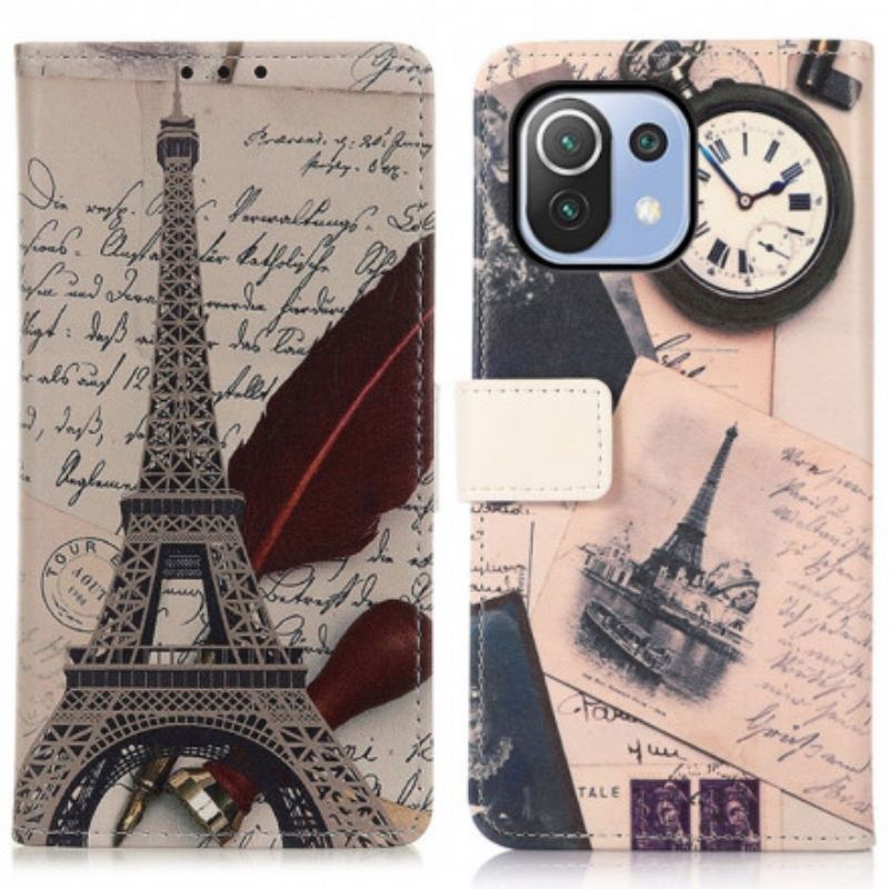 Housse Pour Xiaomi Mi 11 Lite 5G NE / 11 Lite 4G / 5G Tour Eiffel Du Poète