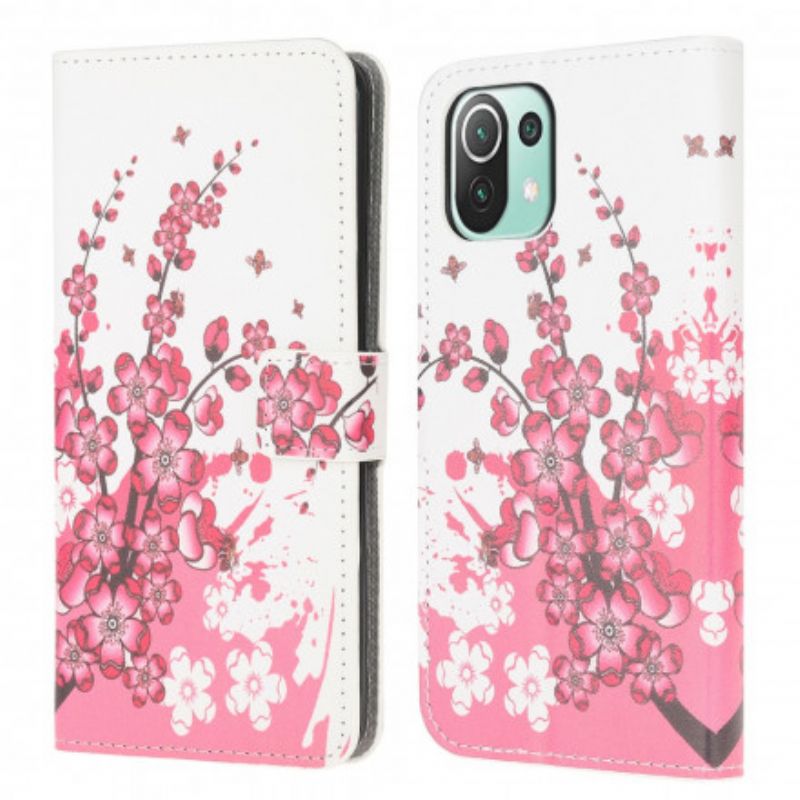 Housse Pour Xiaomi Mi 11 Lite 5G NE / 11 Lite 4G / 5G Tropical Flower