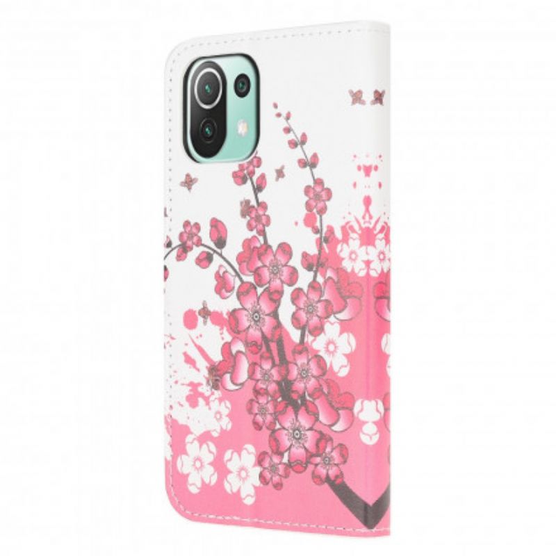 Housse Pour Xiaomi Mi 11 Lite 5G NE / 11 Lite 4G / 5G Tropical Flower