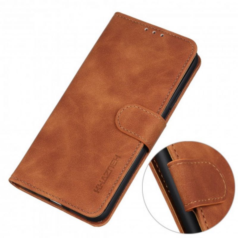 Housse Pour Xiaomi Mi 11 Ultra Effet Cuir Vintage Khazneh